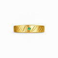 Emerald Stone Gold Band Ring