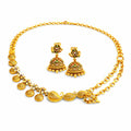 Floral Coin Heritage Gold Necklace Set