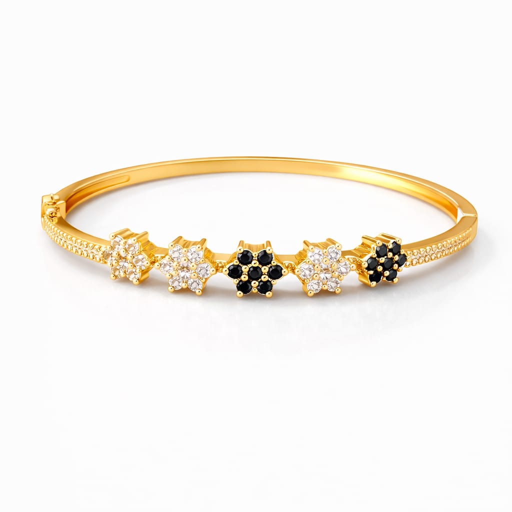 Emerald Blossom Harmony Zircon Gold Kada