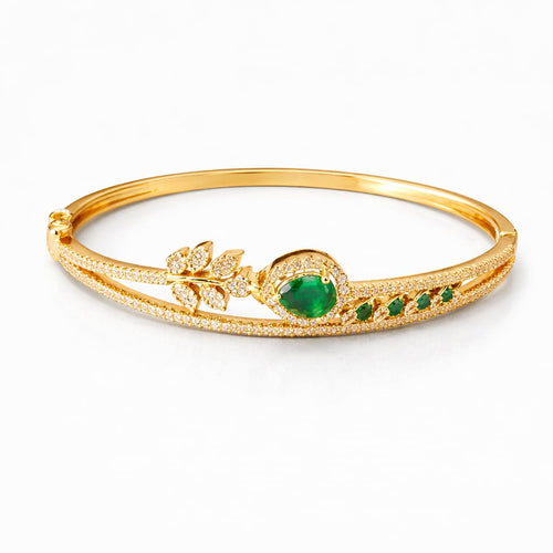 Blossom Dual-Tone Zircon Gold Kada