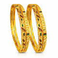 Heritage Meenakari Antique Gold Bangles