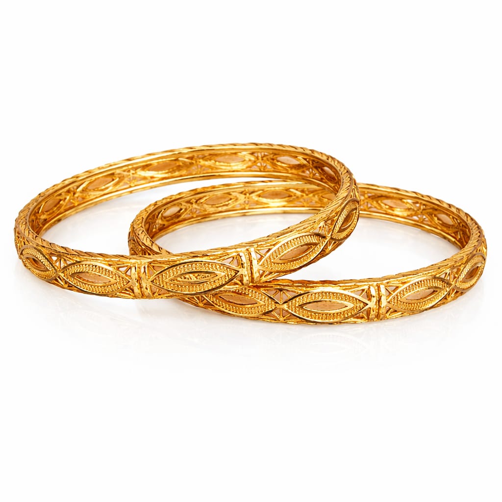 Heritage Carved Antique Gold Bangles