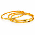 Geometric Link Gold Bangles