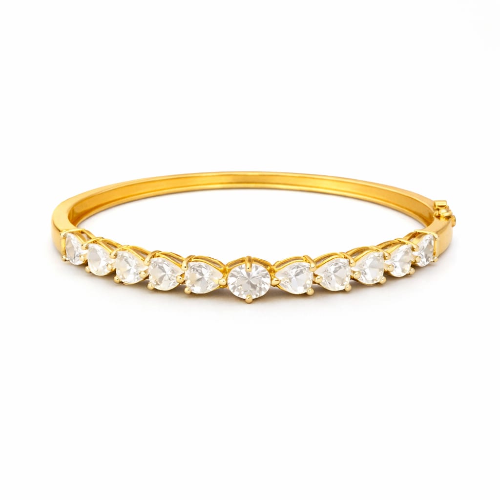 Blush Pearl Radiance Zircon Gold Kada