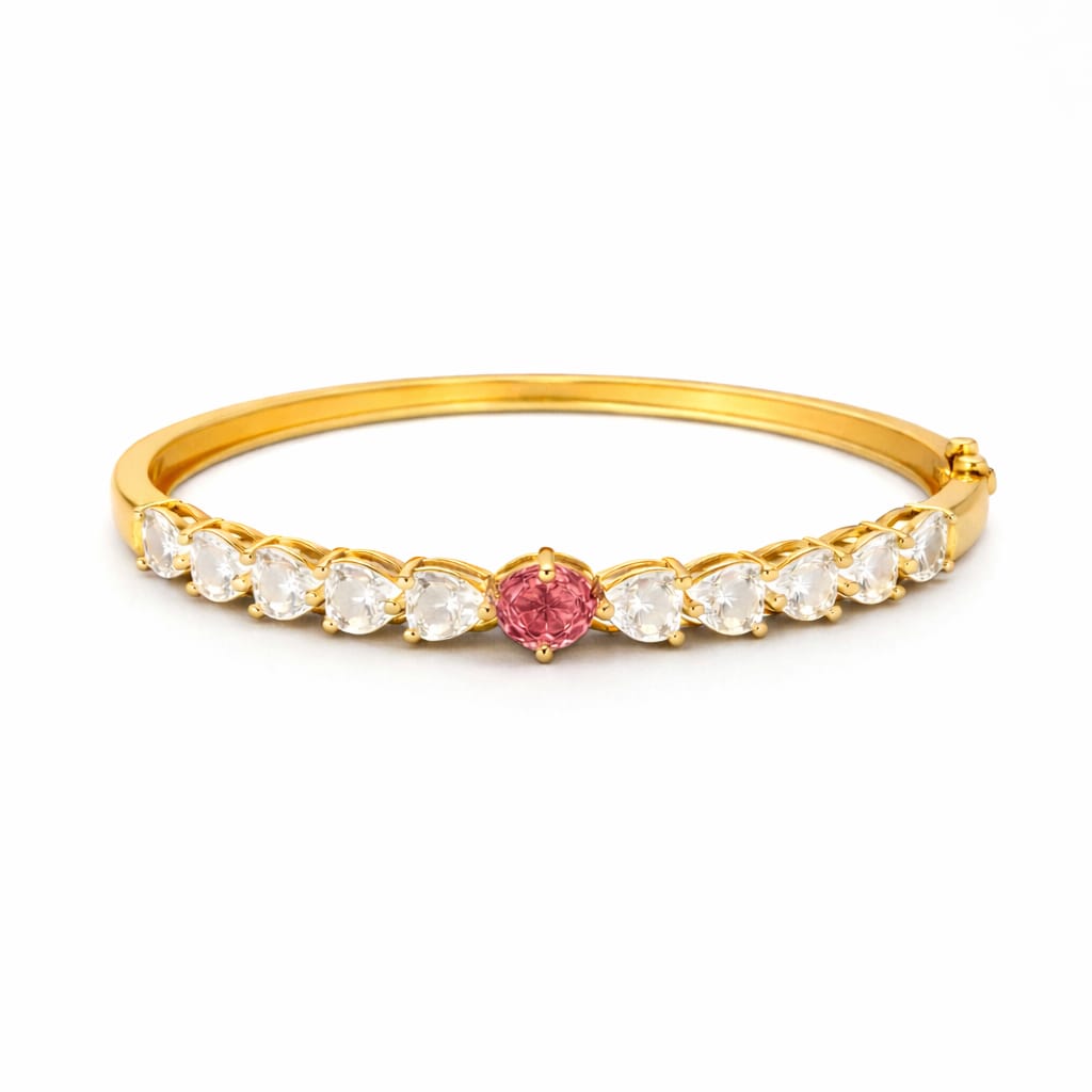 Blush Pearl Radiance Zircon Gold Kada