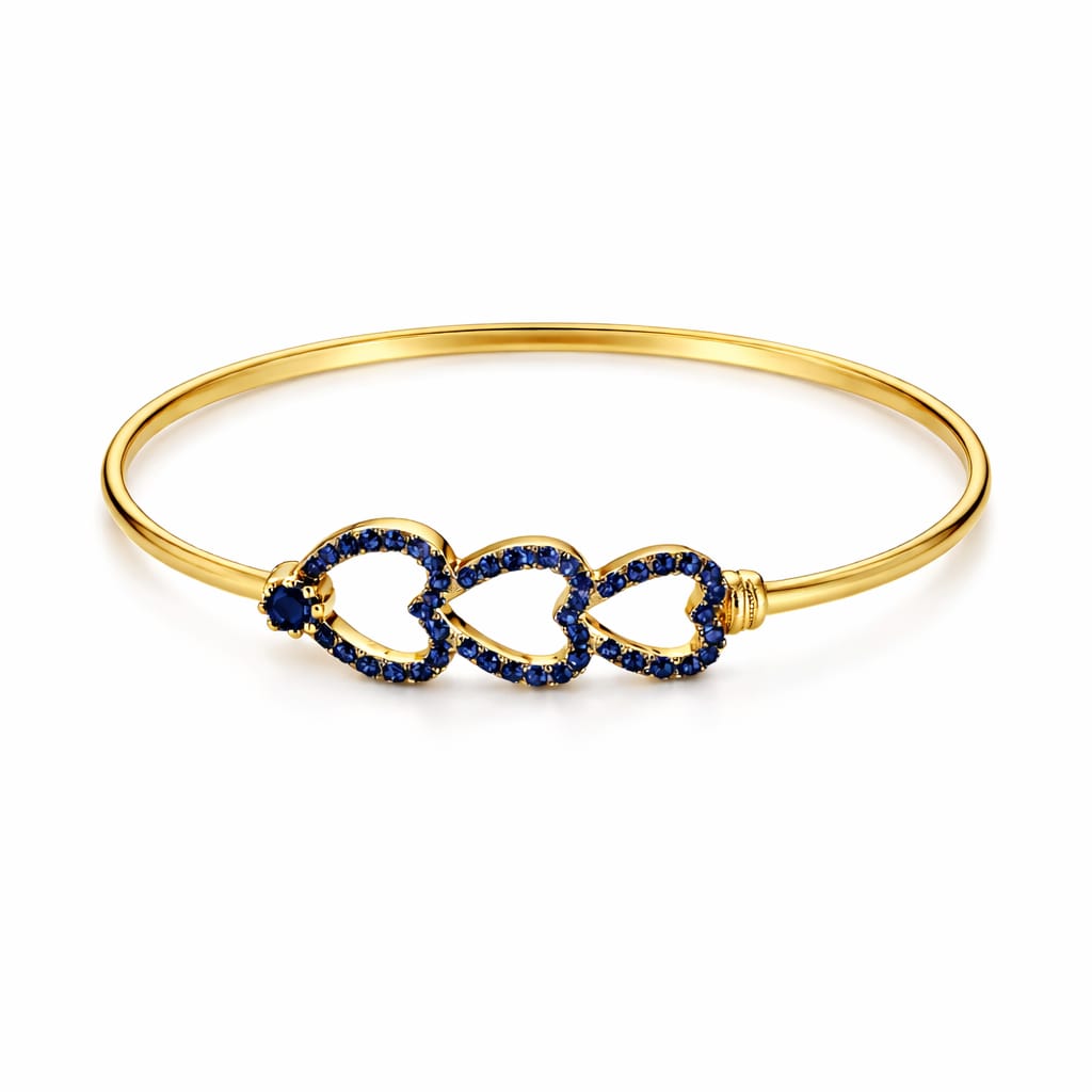 Classic White Crystal Infinity Gold Bangle