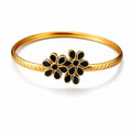 Trio Bloom Elegance Gold Kada