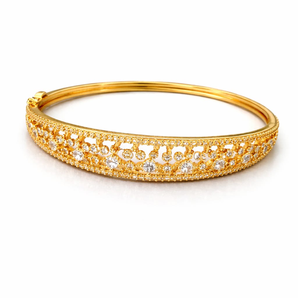 Classic Crystal Lace Gold Bangle