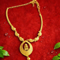Lakshmi Motif Antique Gold Necklace