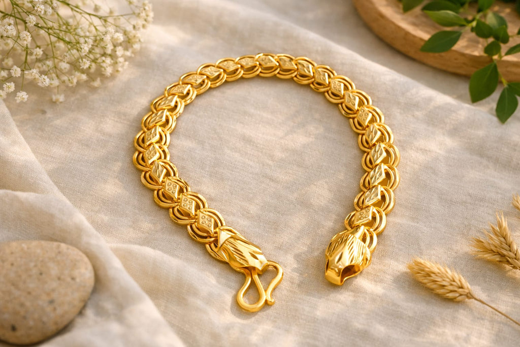Designer Interlock Gold Bracelet