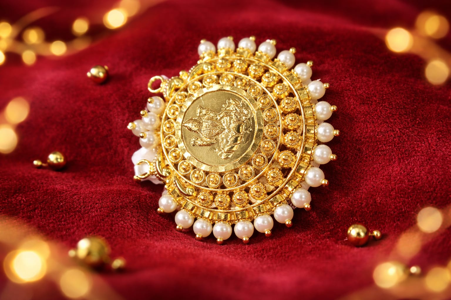 Lakshmi Pearl Heritage Gold Pendant